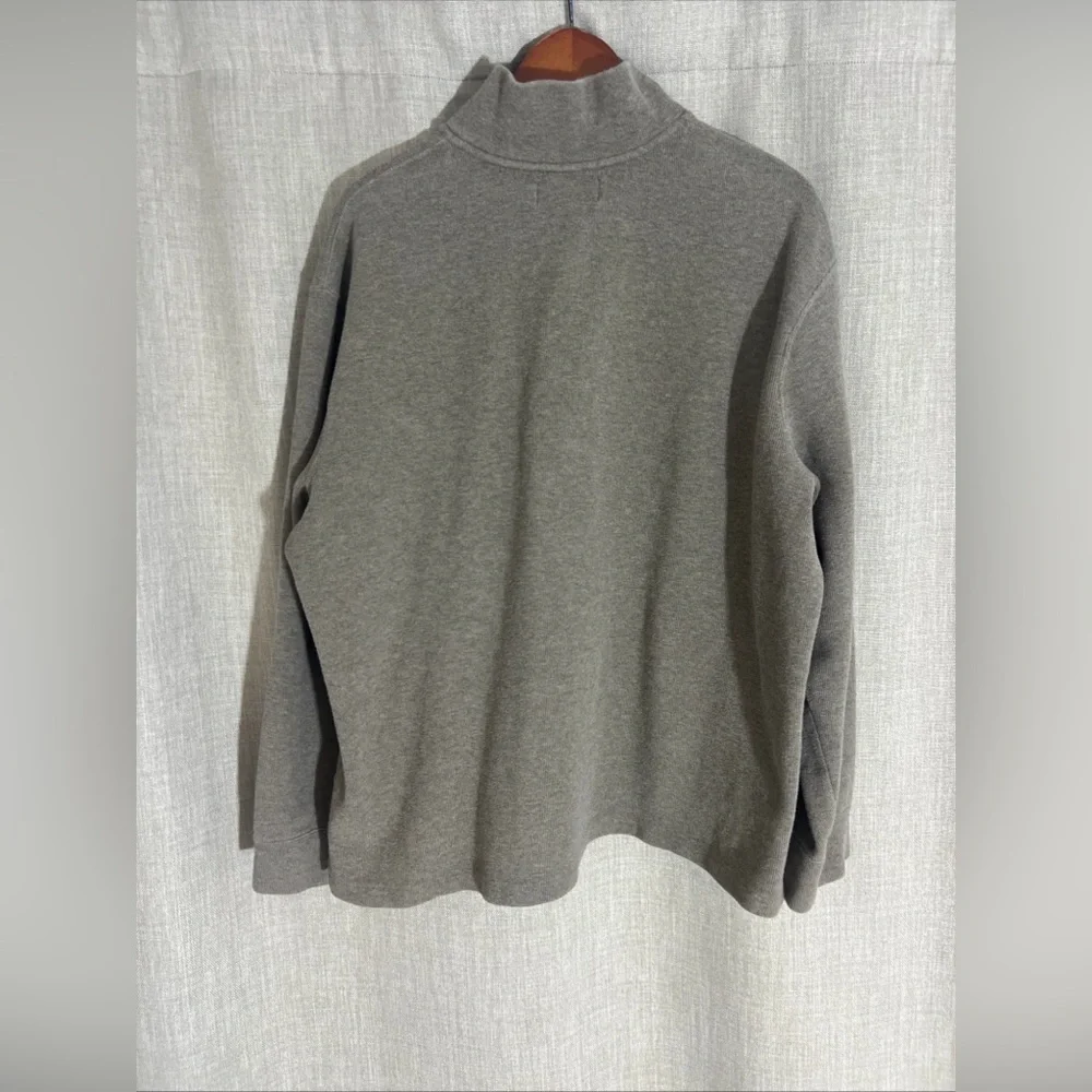 Men’s Preppy Polo Ralph Lauren 1/4 Zip Pullover Sweater Brown‎ XXL